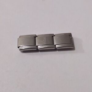 3‎ Blank Italian Link Stainless Steel Nomination Charm